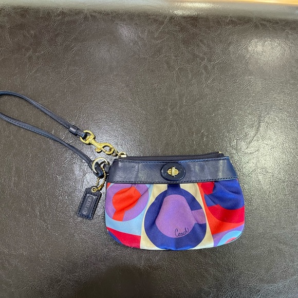 Coach Resort OP art satin wristlet - Picture 3 of 14